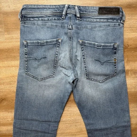 Diesel Belther Jeans Men 31x30 Blue Slim Tapered Stretch Medium Wash Denim 0857N - Picture 4 of 16